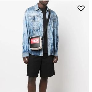 Farfetch Diesel Minimalist lux denim silky button up L unisex